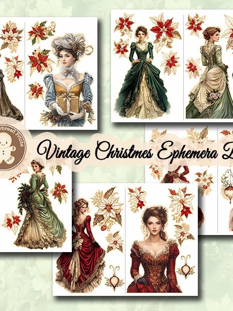 Vintage Christmas Ephemera Booklet - Digital Download product image (2)