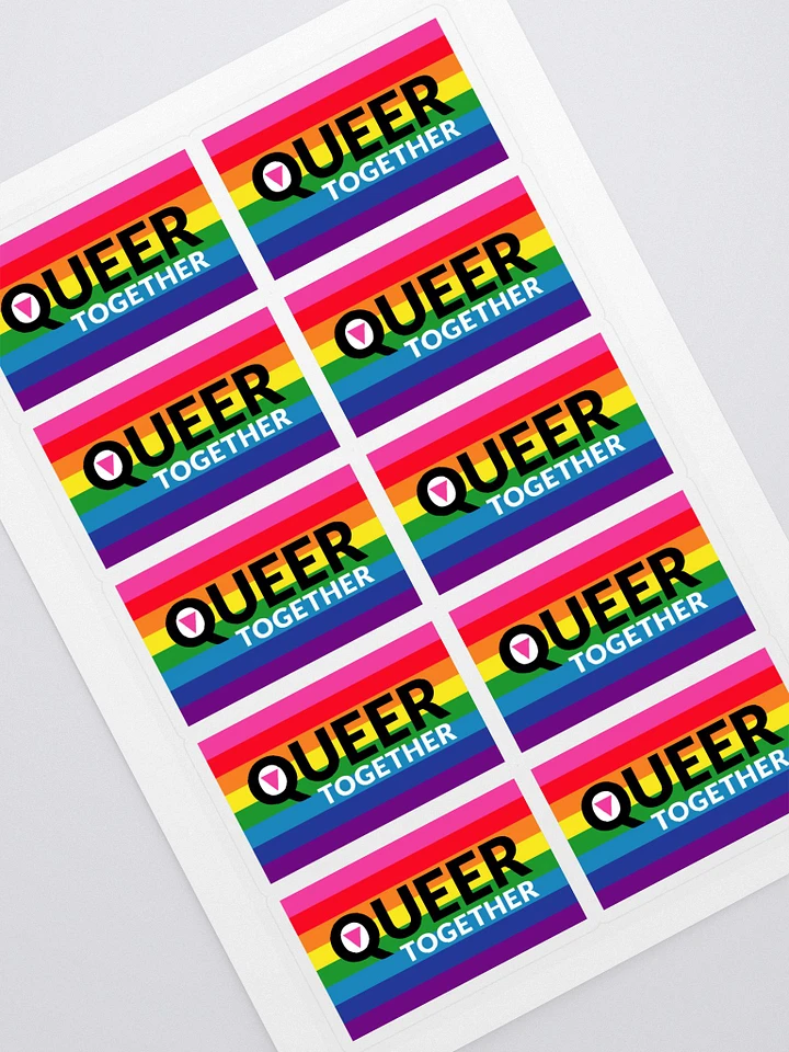 Queer Together Rainbow Flag - Stickers product image (1)