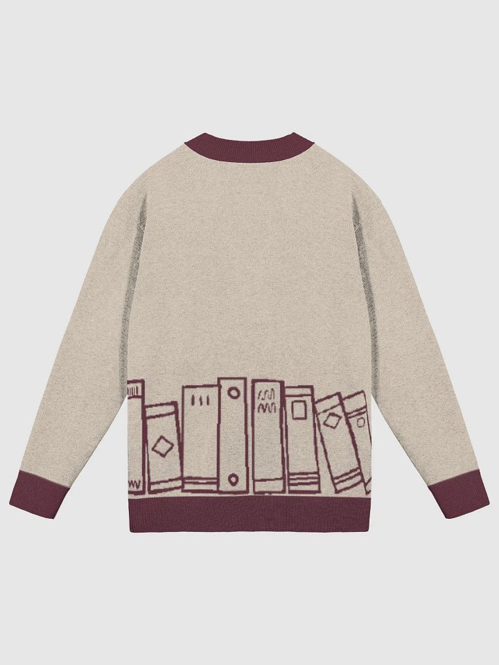 Squiddleton Cardigan - Taupe With Bergundy Print product image (6)