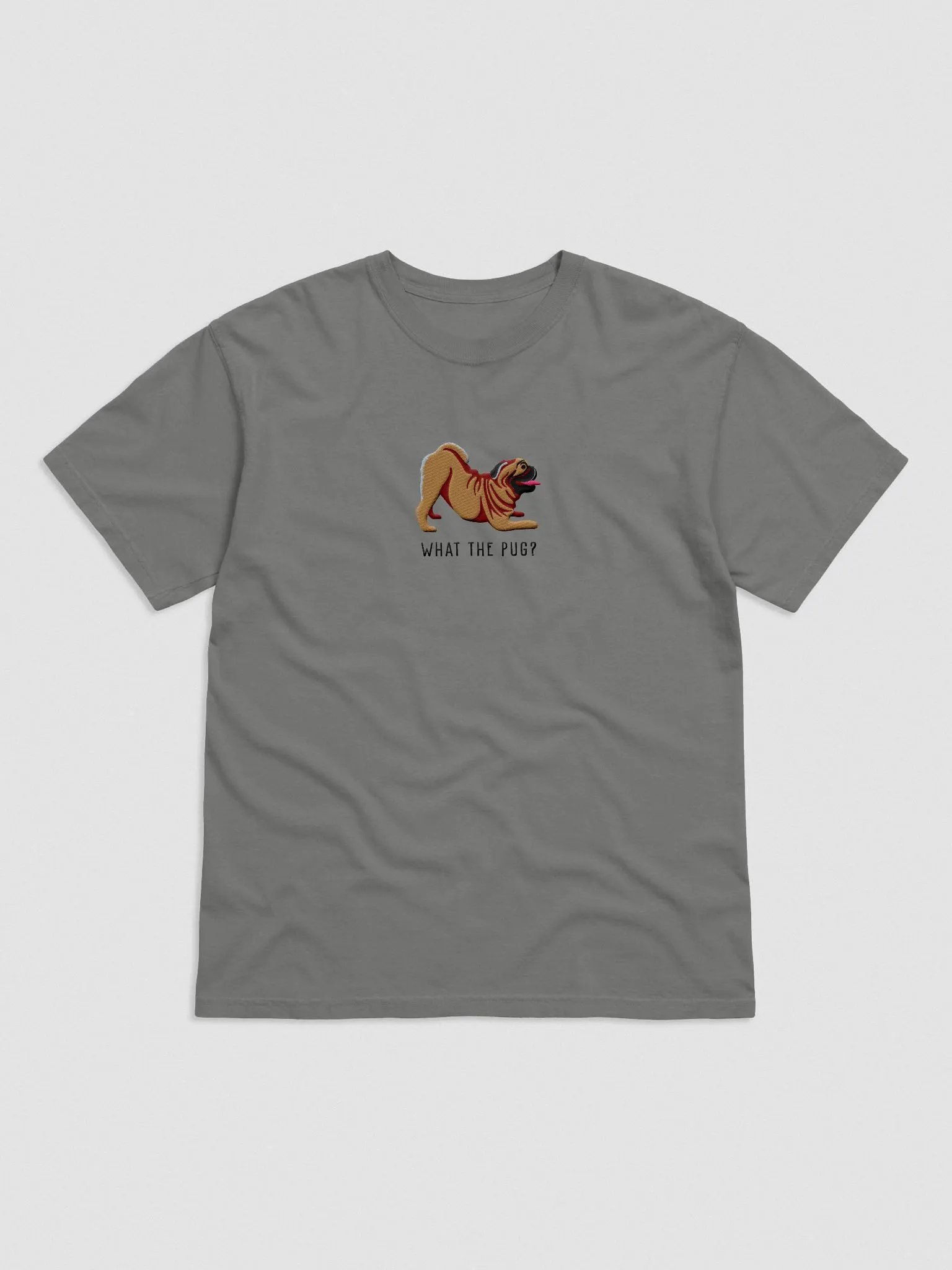 What the Pug T-Shirt(Embroidered) of a Pug product image (4)