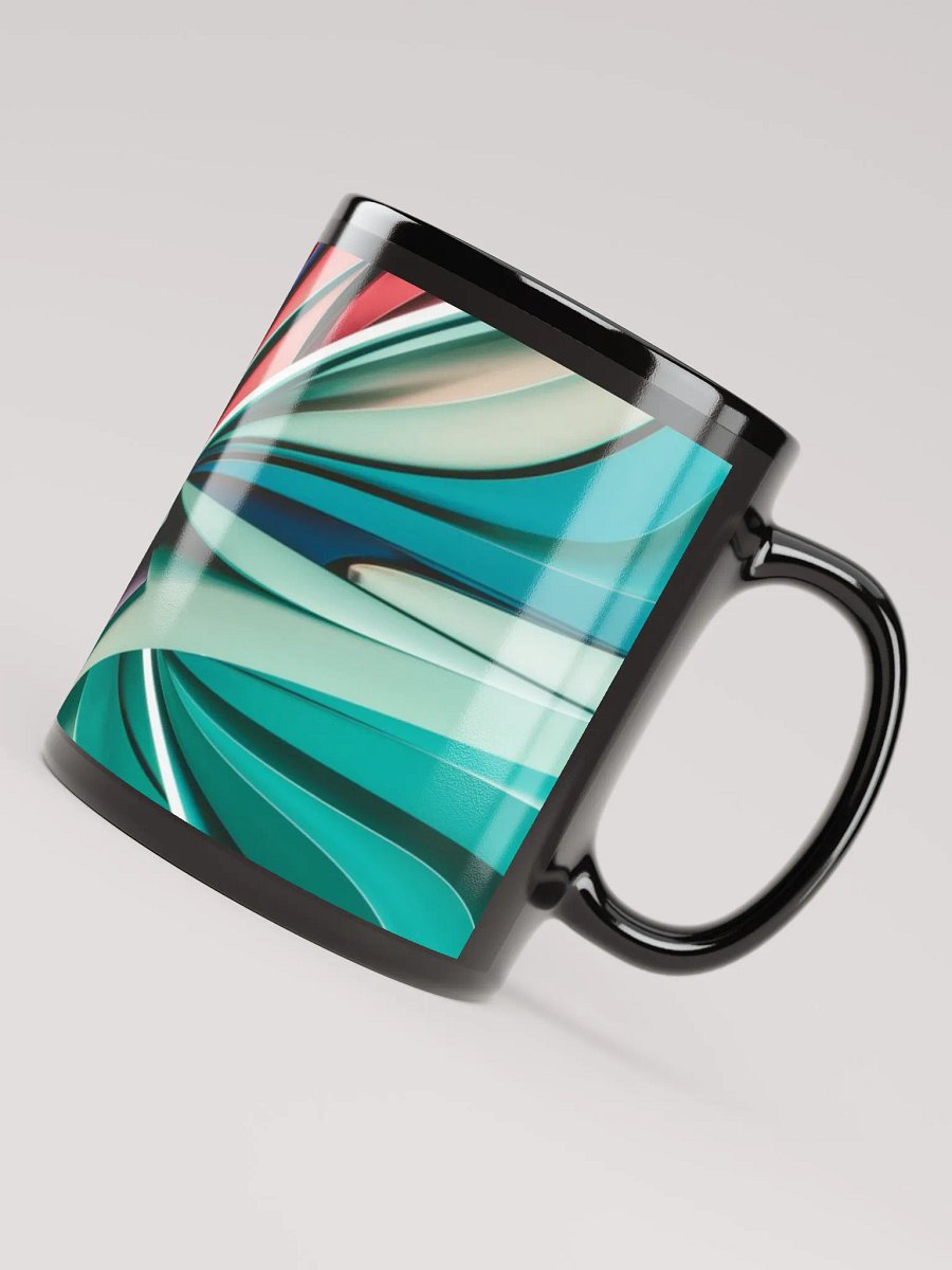 Graphic Grove Abstract Ceramic Mug - Black Glossy with Vibrant Design - 11oz & 15oz product image (4)
