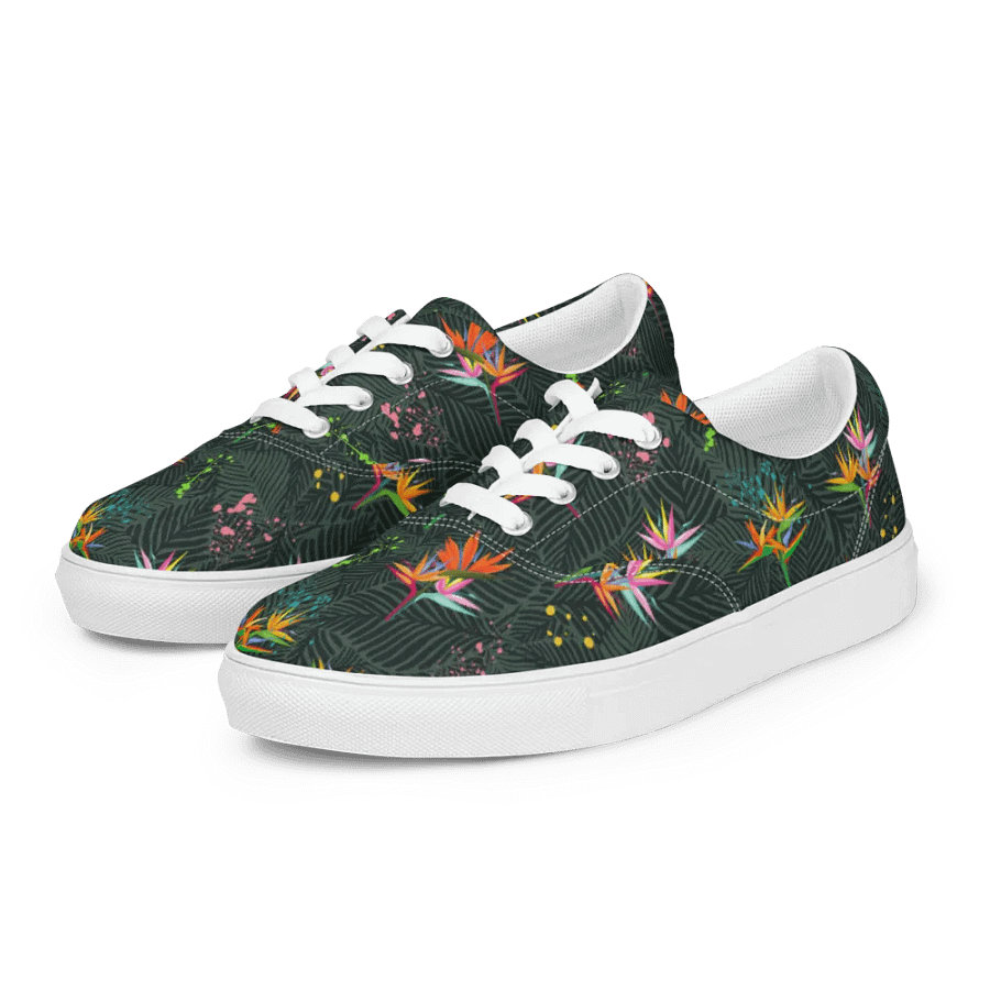 Birds of Paradise Lace-Up Canvas Shoes product image (6)