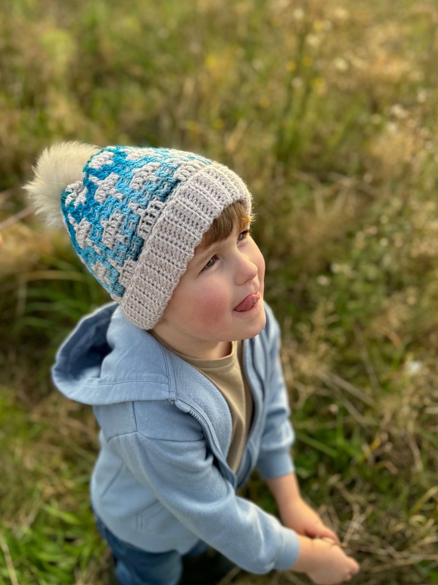 Labyrinth Mosaic Crochet Hat Pattern PDF baby to adult sizes product image (6)