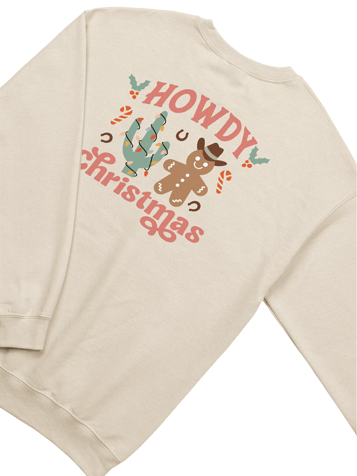 [Gingerbread Man Howdy Christmas] Holiday Crewneck Sweatshirt product image (2)