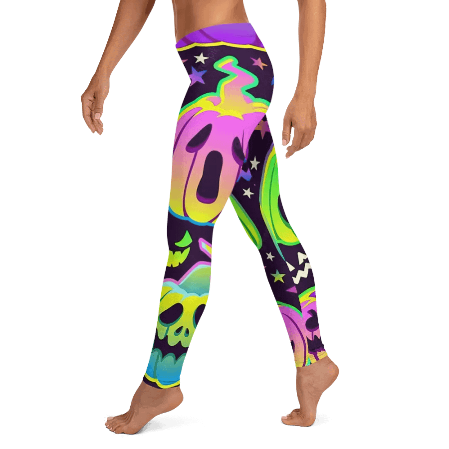 Neon Halloween Jack-O'-Lantern Leggings product image (10)