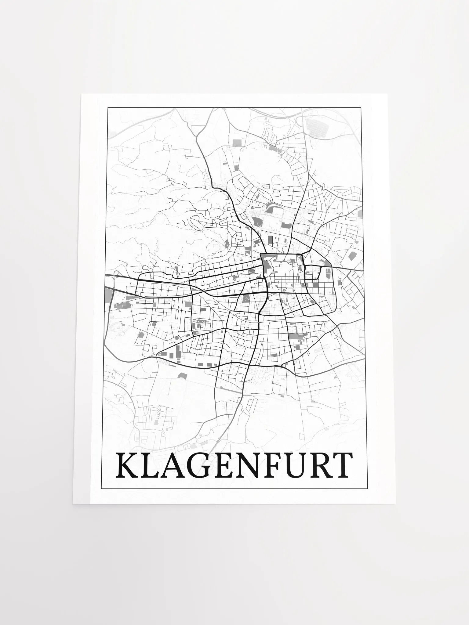 Klagenfurt, Austria, city map print product image (17)