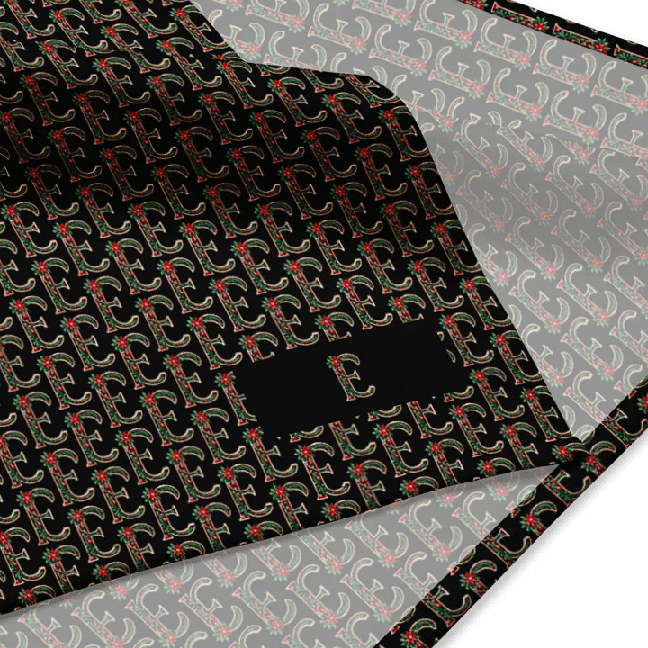 Christmas Monogram Letter E(1) Bandana product image (2)