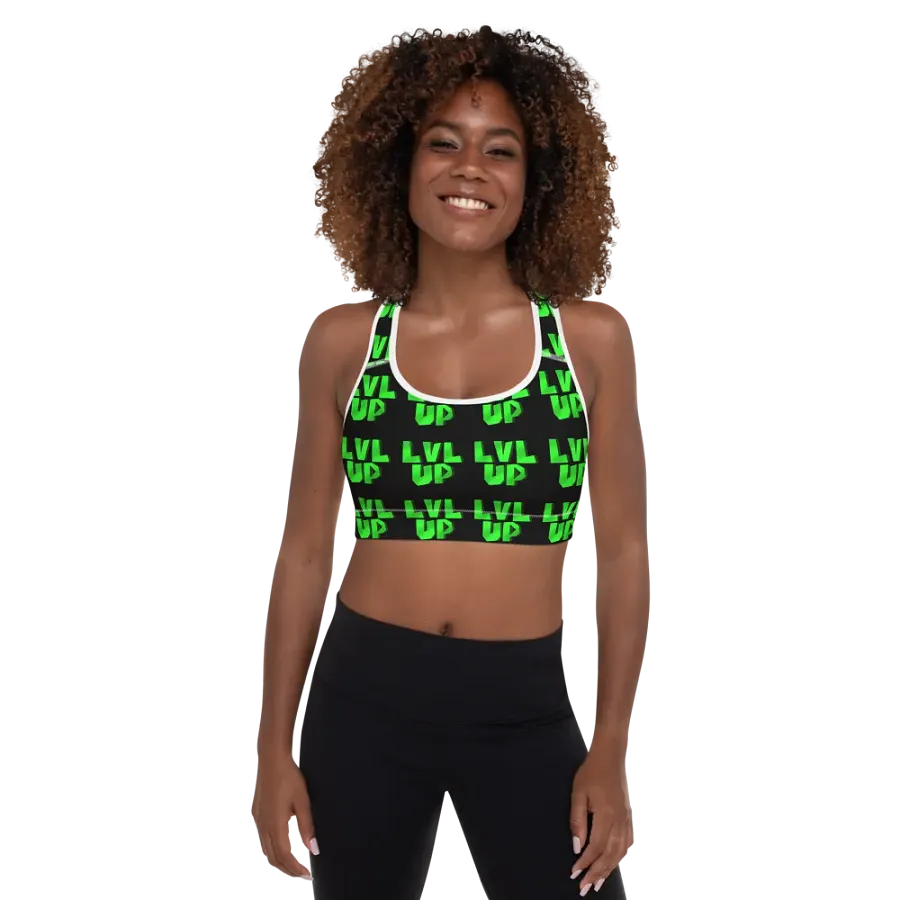 LVL UP Black Sports Bra product image (2)