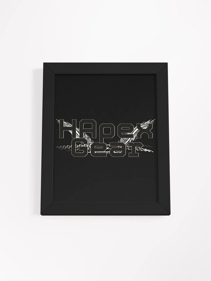 Framed - Black - High-Quality Matte Poster - Black HApex Gear White Logo product image (1)