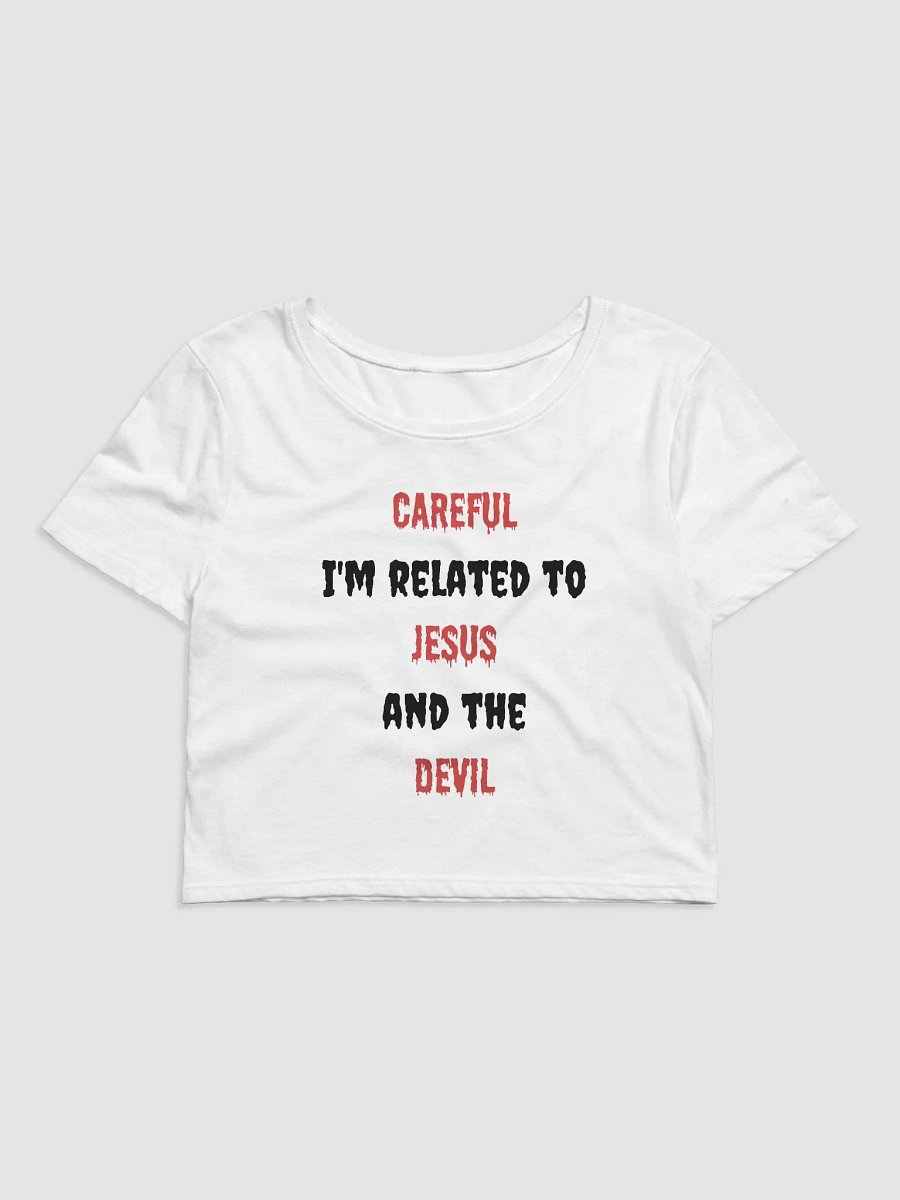 Related to Jesus and the Devil Women's Crop Tee product image (1)