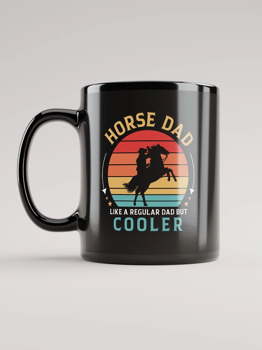 "Horse dad" Black Glossy Mug product image (6)