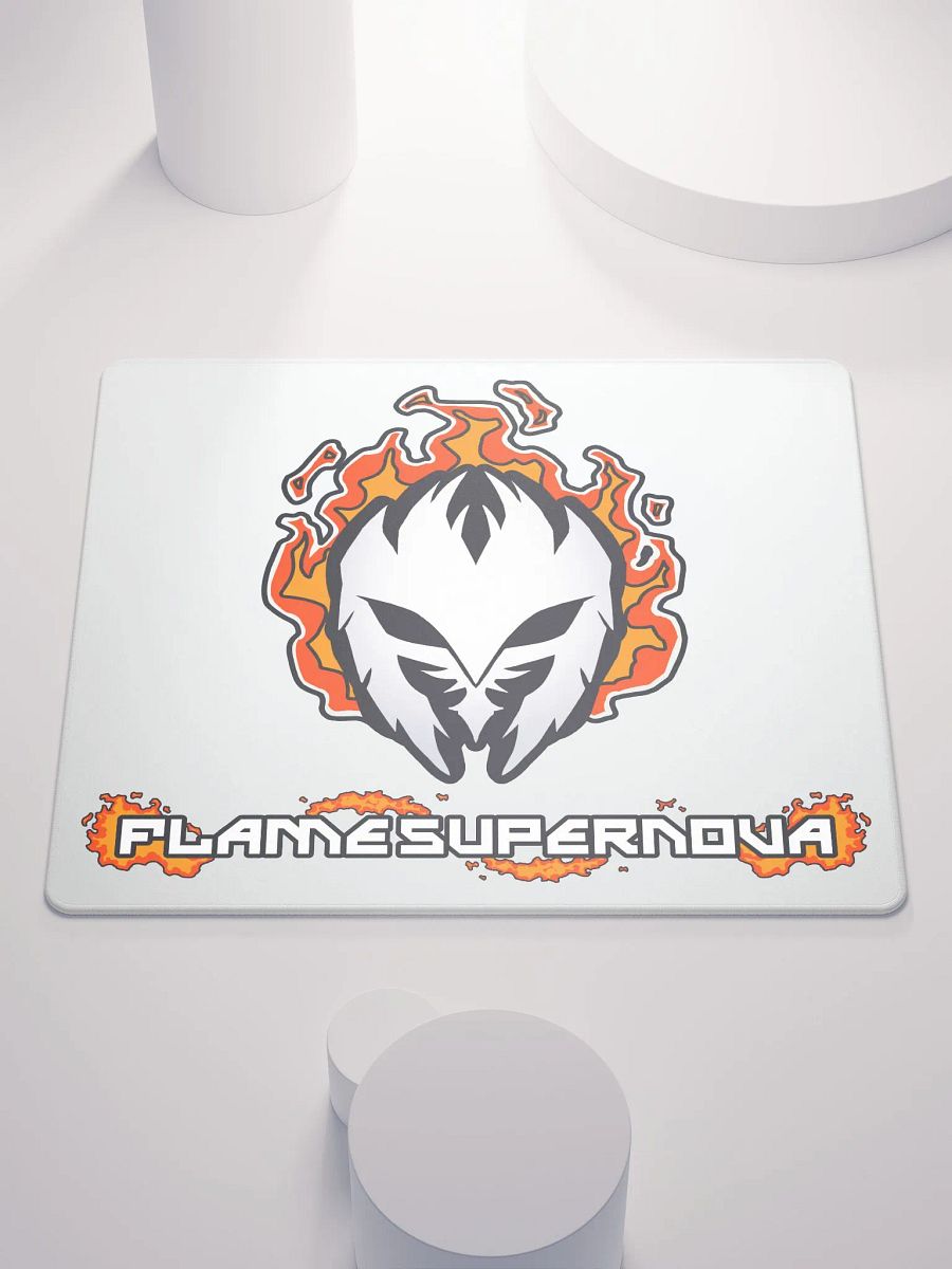 Mask Icon v2 (White) Gaming Mousepad (White) product image (1)