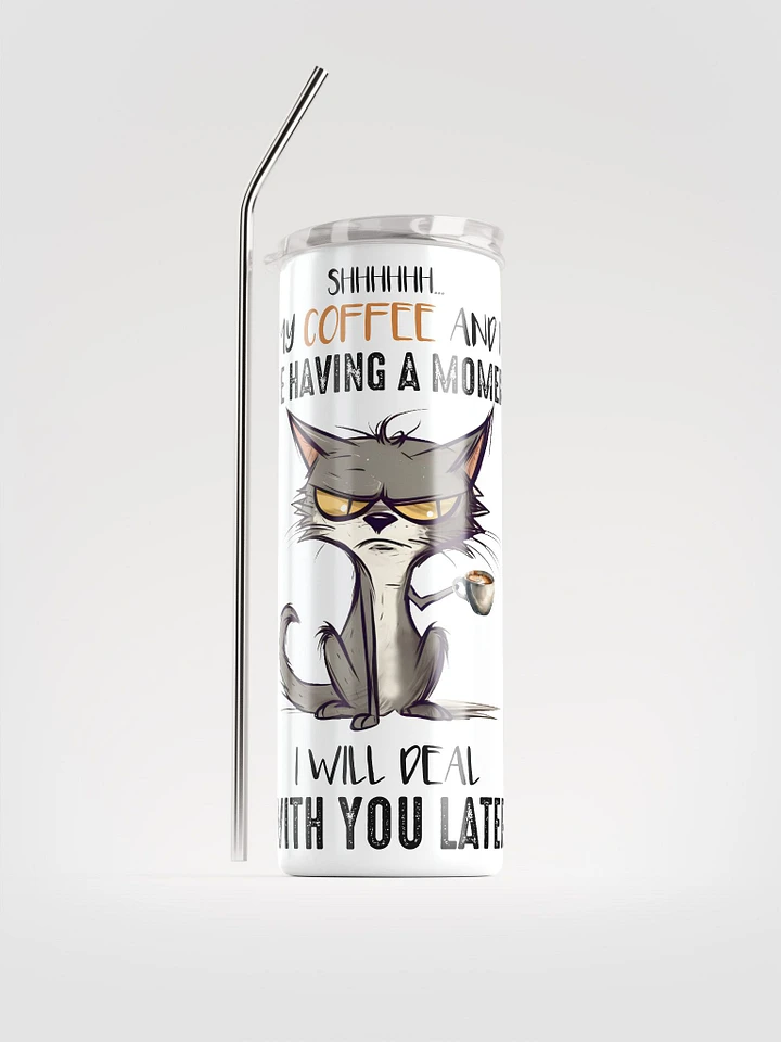 Coffee Moment Cat Tumbler: Enjoy Your Java in Peace! product image (1)