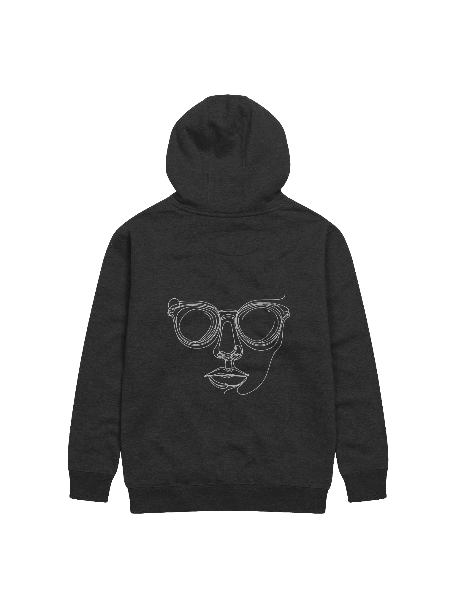 Minimalist Face And Glasses Line Art Unisex Hoodie product image (10)