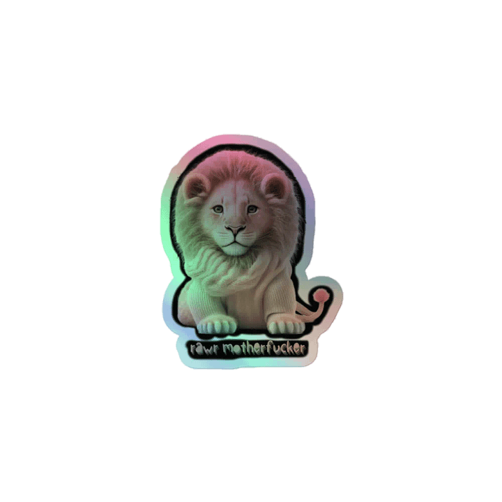 Testy Little Lion NSFW Holo Stcker product image (1)