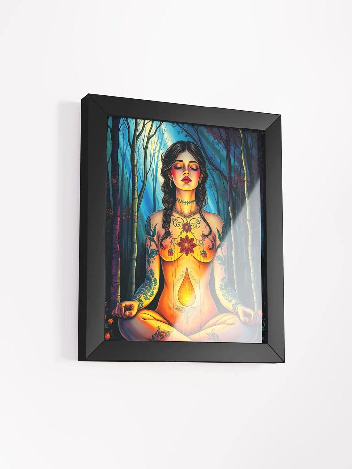 Meditate: Vibrant Ayous Wood Framed Matte Poster product image (12)