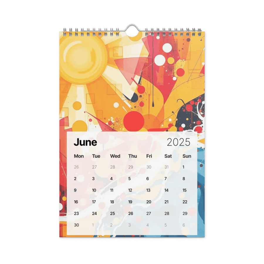 ART ABSTRACT WALL CALENDAR 2025 product image (8)