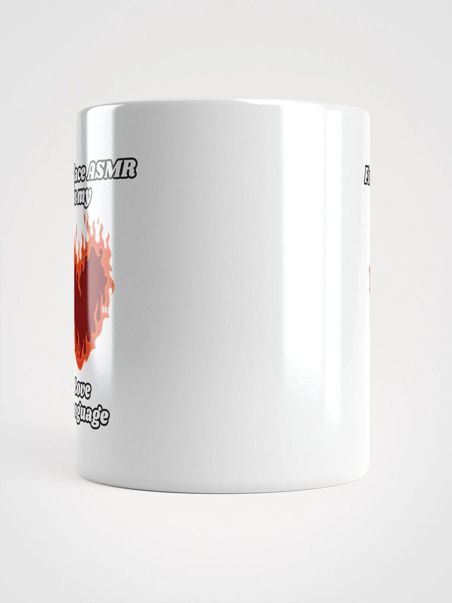 Flaming Heart - Fireplace ASMR is my Love Language | White Glossy Mug product image (5)