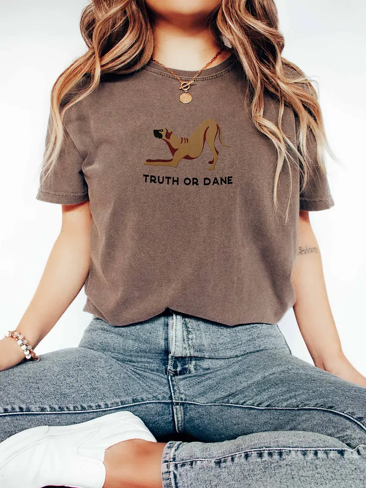Truth or Dane T-Shirt(Embroidered) of a Great Dane product image (2)