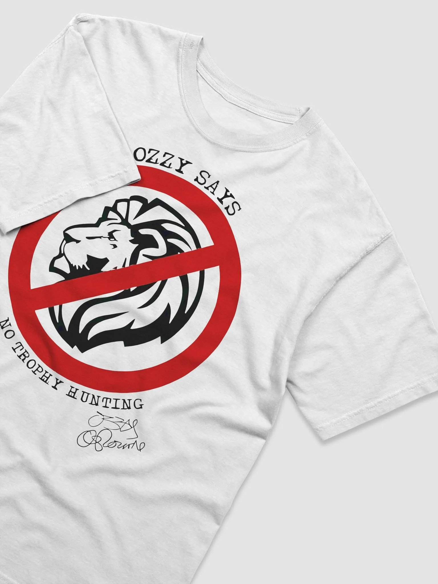 Lion Ozzy Says No Trophy Hunting Osbourne Shirt product image (4)