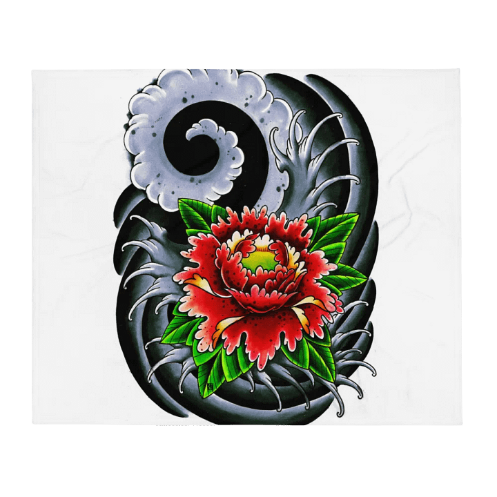Dynamic Floral Swirl Throw Blanket product image (2)