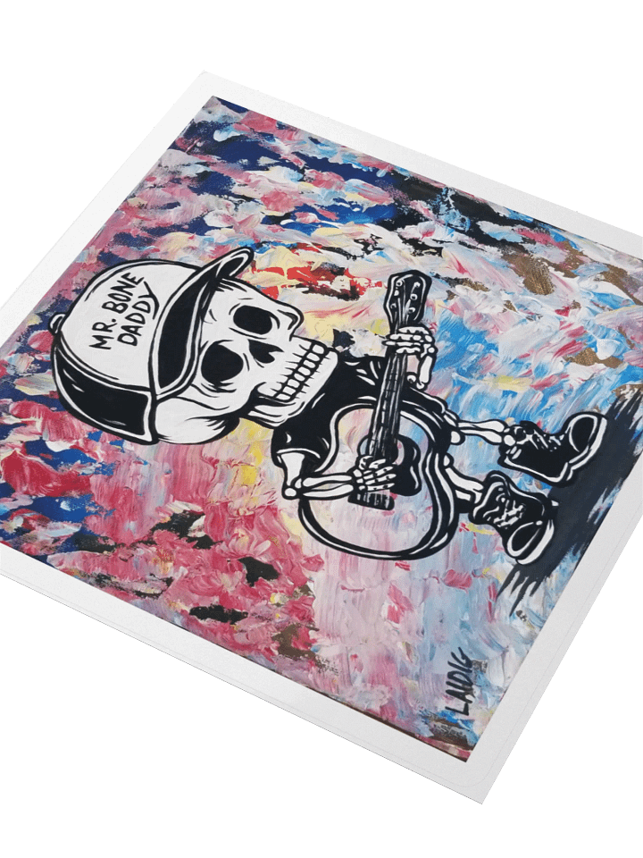 Mr. Bone Daddy Guitar Player Painting Vinyl Sticker product image (2)