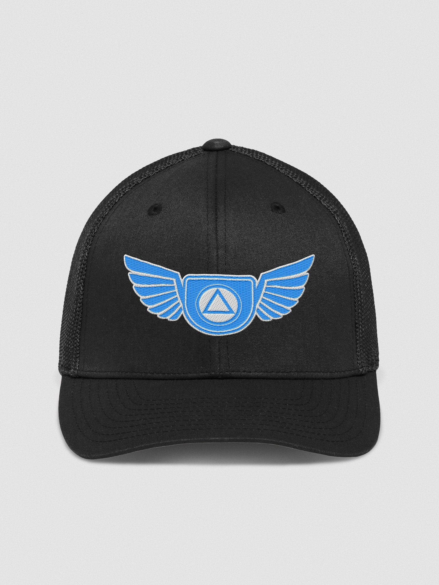 Guardian Angel Wings Trucker Hat with Aqua Teal Blue Color Accent product image (1)