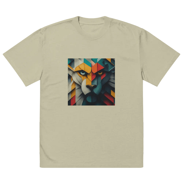 Geometric Lion Abstract T-Shirt product image (2)