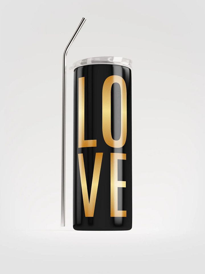 Golden LOVE Stainless Steel Tumbler: Radiate Love this Valentine's Day product image (1)