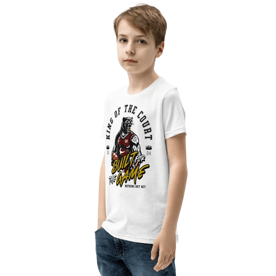 King of the Court Youth T-Shirt Wht product image (4)