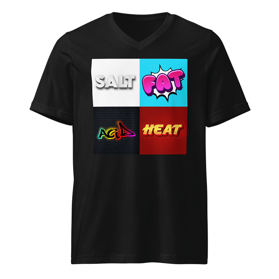 Salt Fat Acid Heat - Bella+Canvas Short Sleeve V-Neck Jersey T-Shirt product image (1)