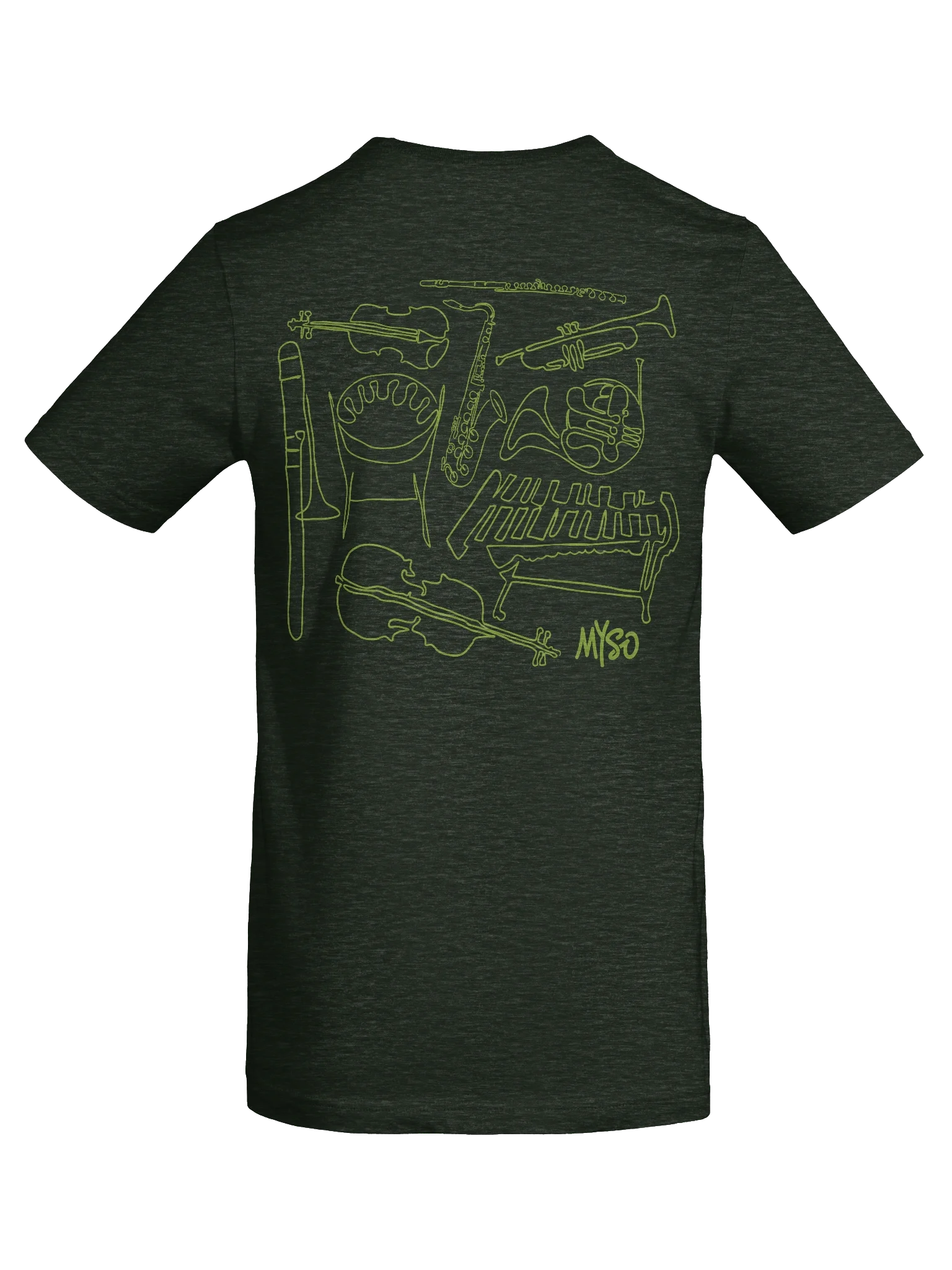 MYSO Adult Green Instrument T-shirt product image (8)