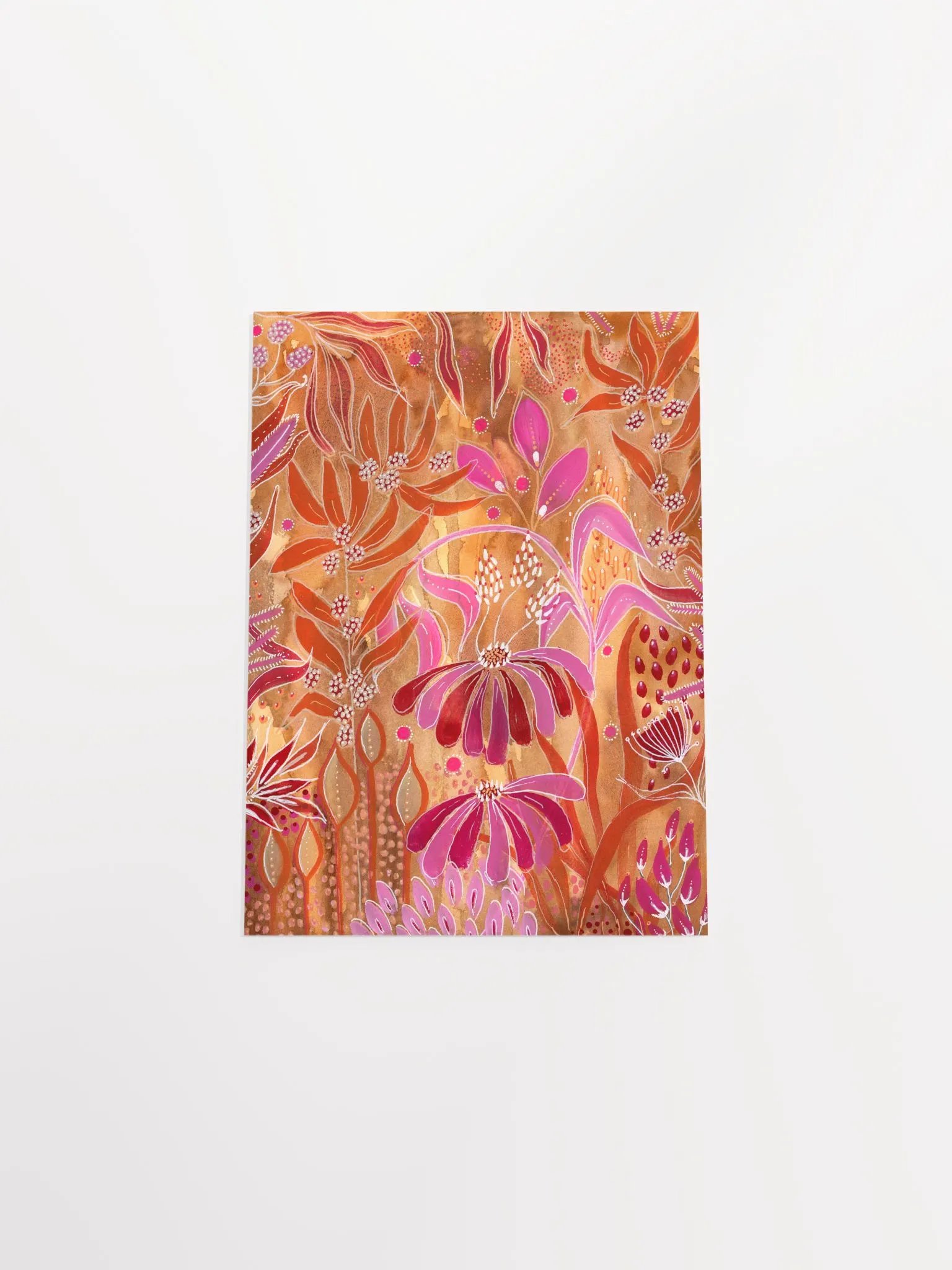 Vibrant Floral Intuitive Gouache and Ink Poster product image (12)