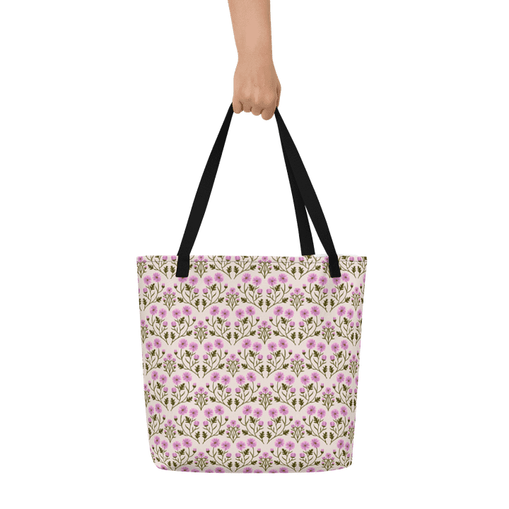 Harmony of Mums - Pink and Forest Green - Tote Bag product image (1)
