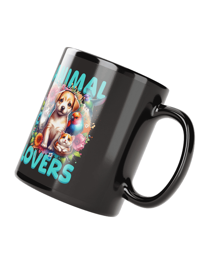 Animal Lovers | Black Glossy Mug product image (2)