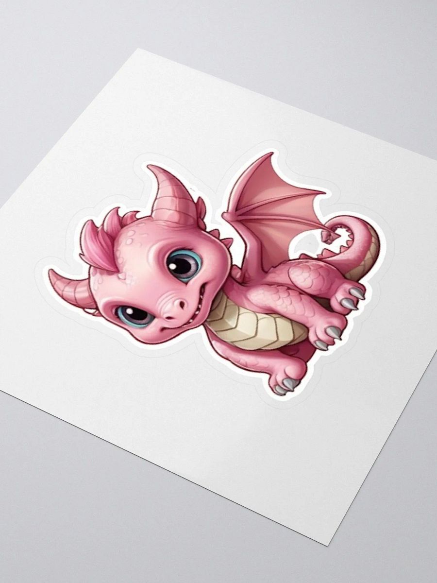 Cute Baby Pink Dragon V.2 Sticker product image (3)