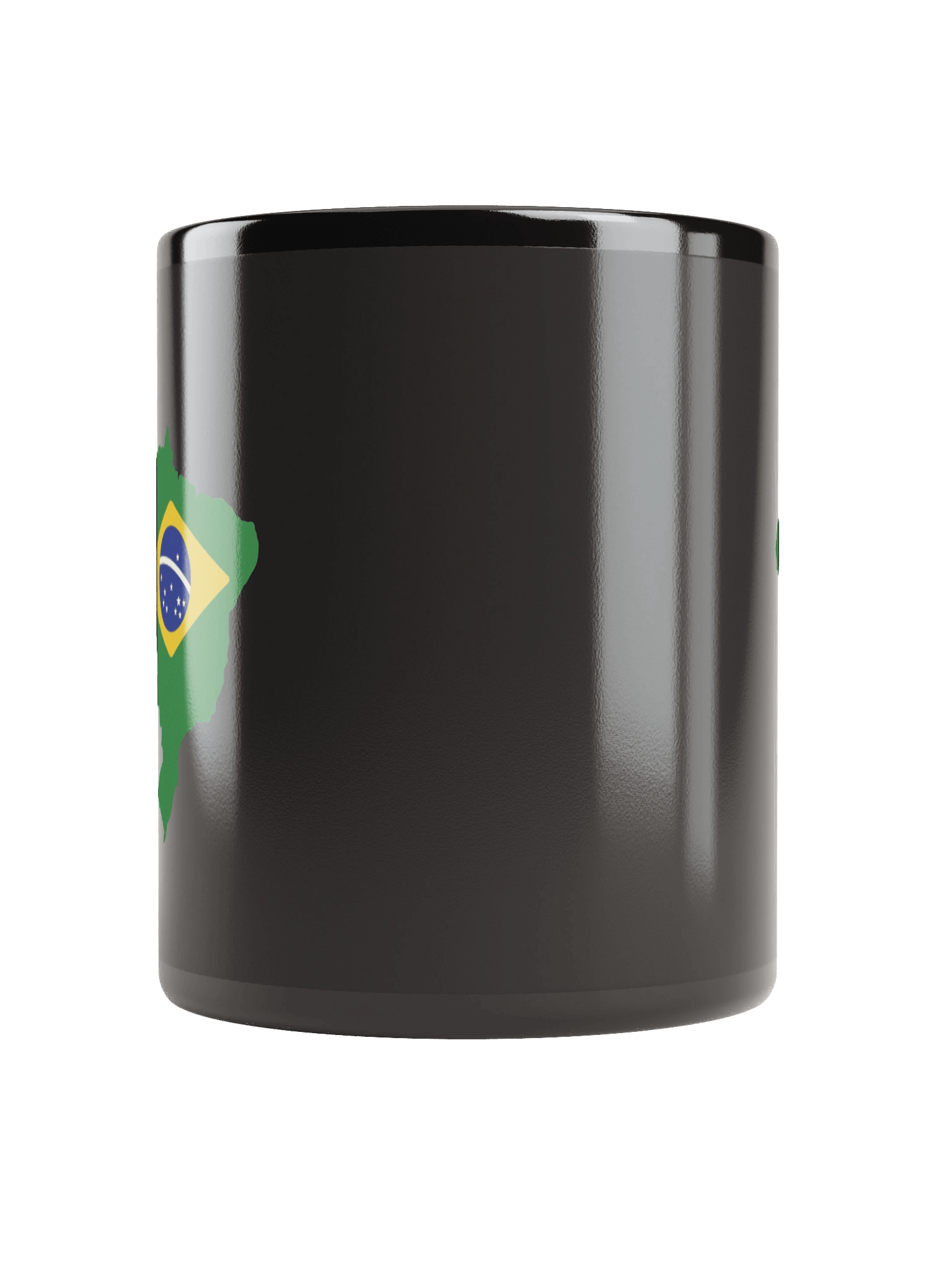 Brazil Flag and Map Black Coffee Mug - Double Sided Print product image (9)