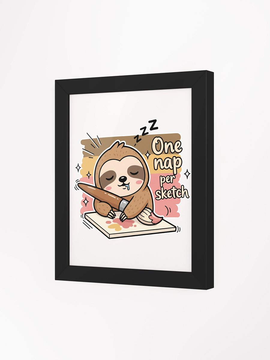 Drowsy Sloth Creator Framed High-Quality Matte Poster product image (27)