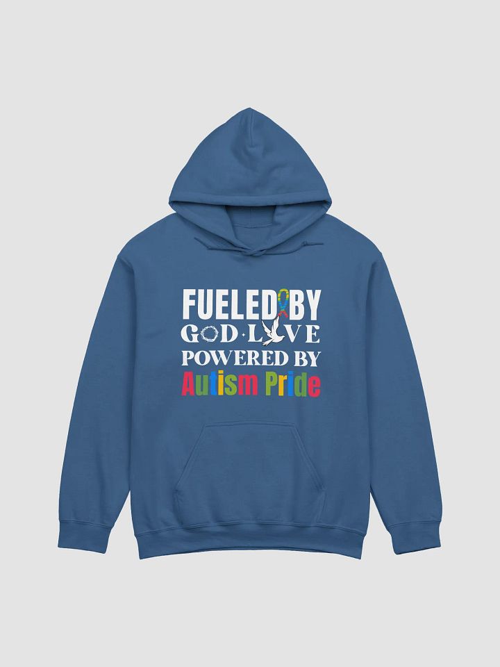 Fueled By God, Powered By Autism Pride, Autism Gildan Hoodie product image (2)