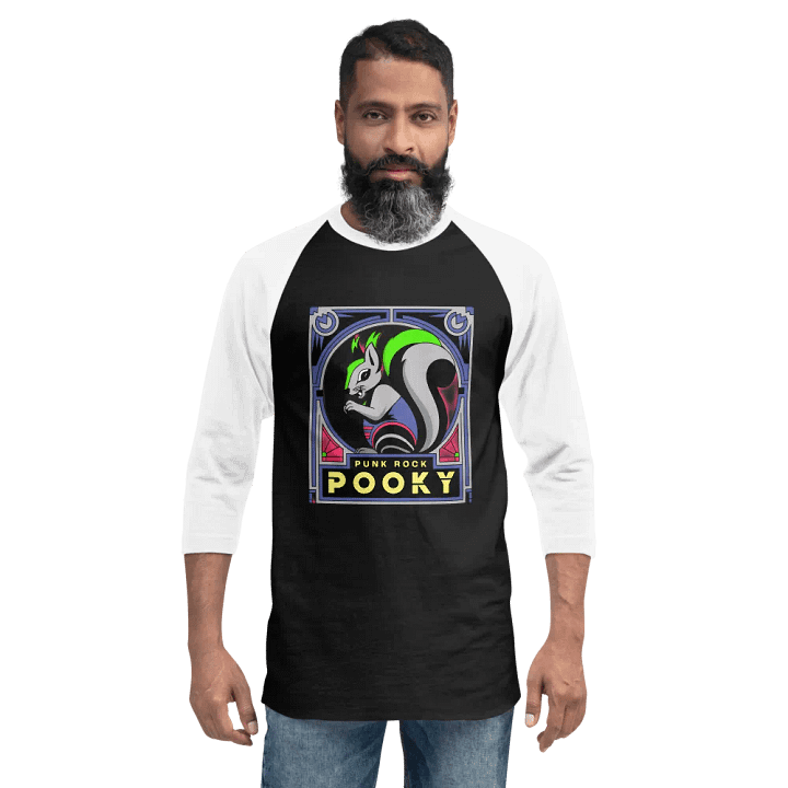 Punk Rock Pooky ¾ Sleeve Raglan Tee product image (2)