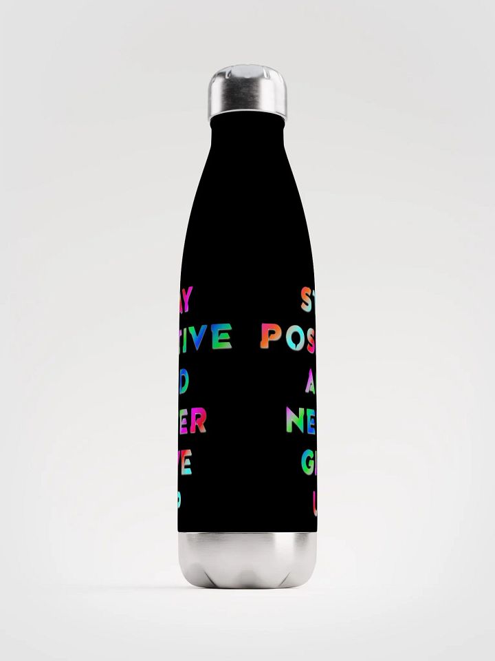 BLADE Army stay positive and never give up Color Stripes Black Water bottle product image (1)