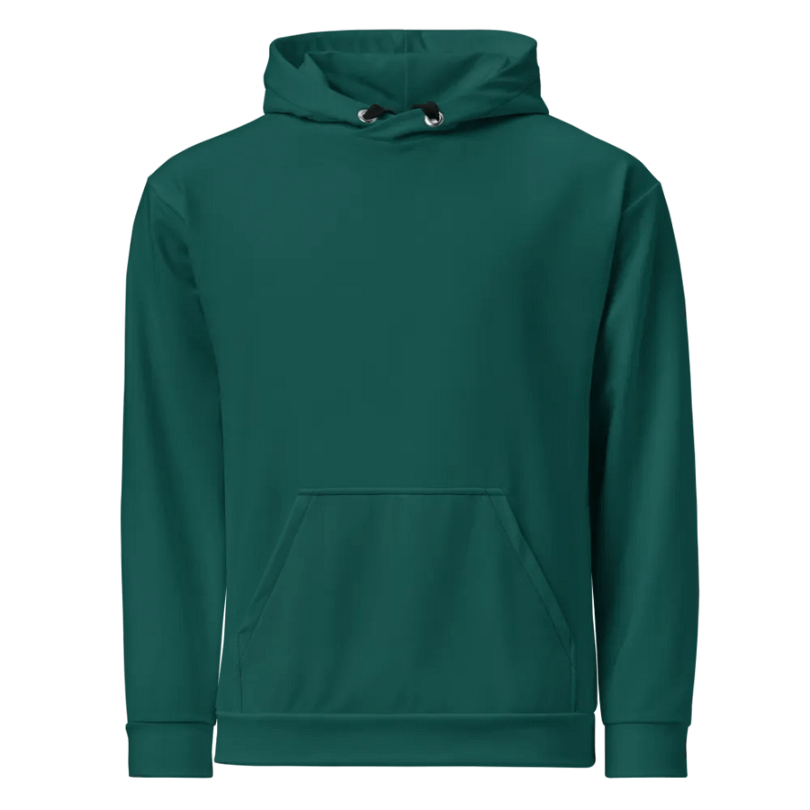 Plain Dark Green True Summer Unisex Recycled Polyester Heavyweight Premium Hoodie by Treasure Pie product image (8)