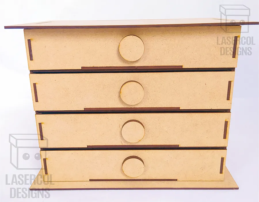 4 Drawers Desk Organizer - Laser Cut Files product image (9)