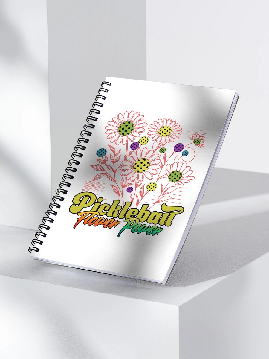 Pickleball Flower Power Spiral Notebook product image (3)