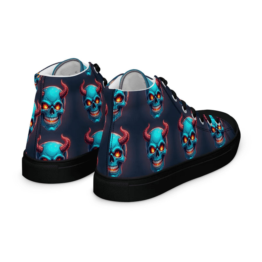 Blue Skull Canvas Dreams Men's High Tops product image (11)
