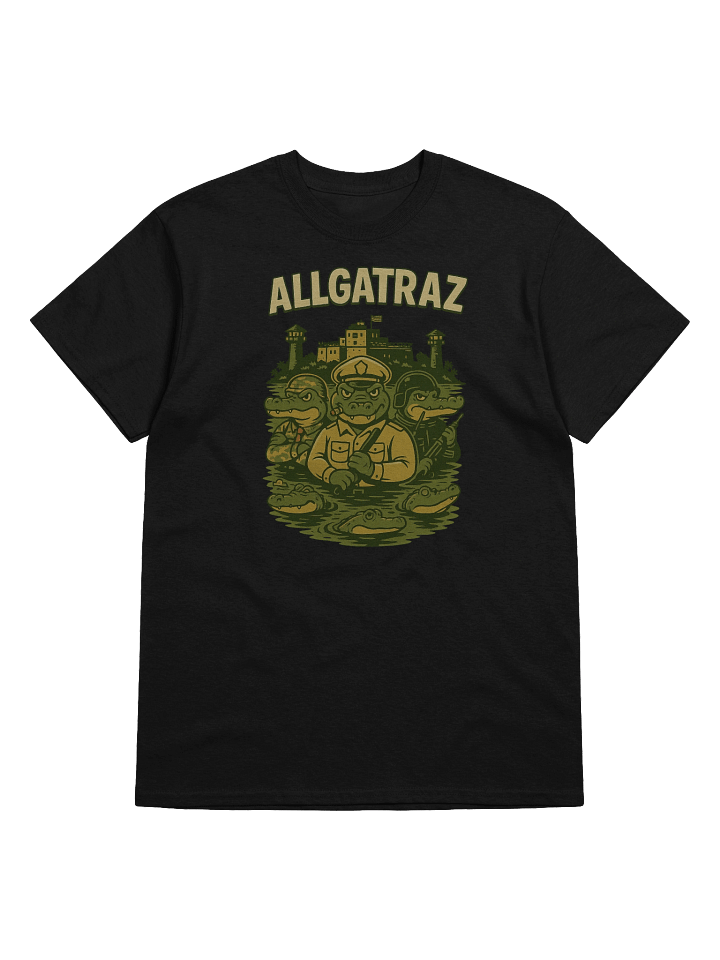 ALLGATRAZ Funny Gator Prison Guard T-Shirt – Florida Everglades Humor Tee product image (1)