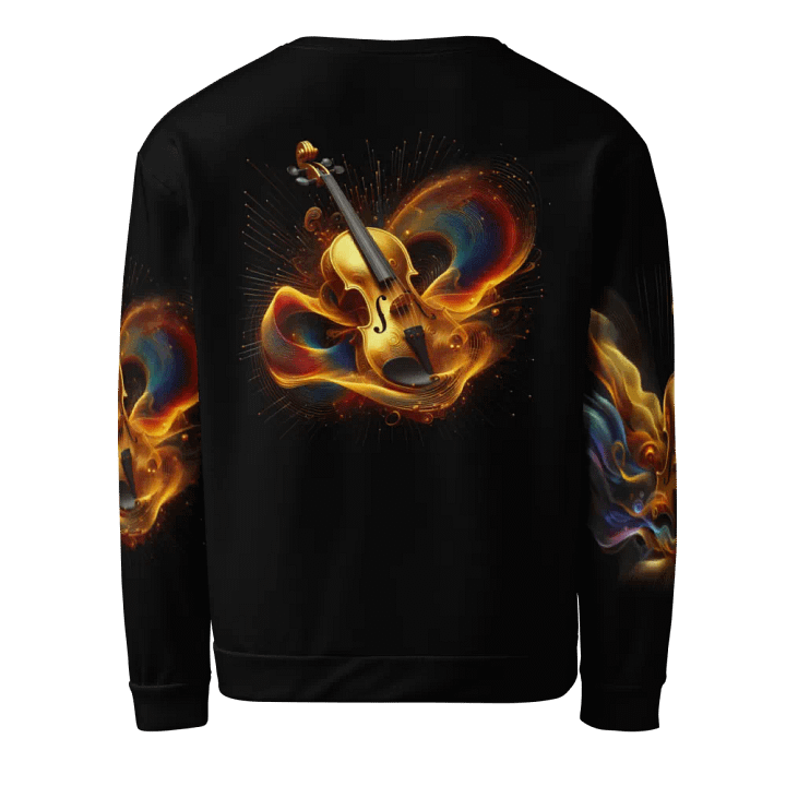 Golden Violin Musical Instrument - All-Over Unisex Sweatshirt #17 product image (2)
