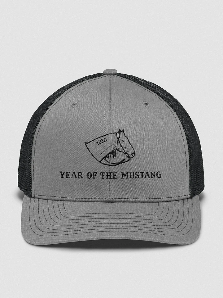 Year of the Mustang Richardson Trucker Hat (Black Logo) product image (1)