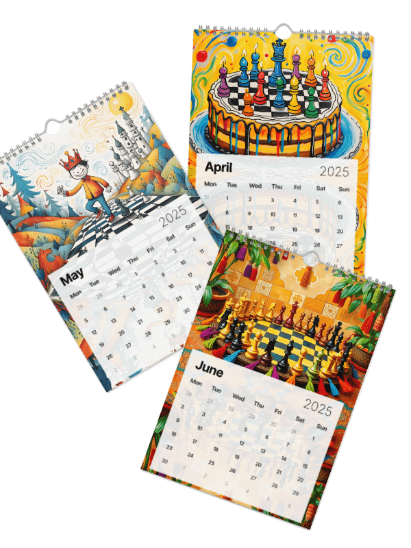 Chess Wall Calendar 2025 product image (3)