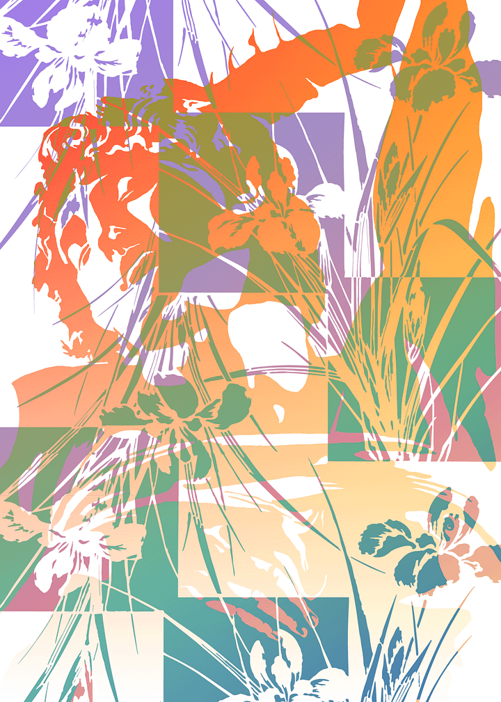 Sunrise Michelangelo on Irises - Print product image (1)